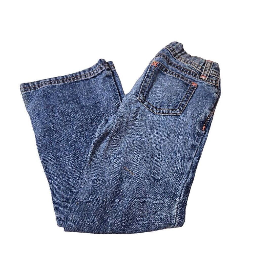 Old Navy jeans with crochet flowers 5T